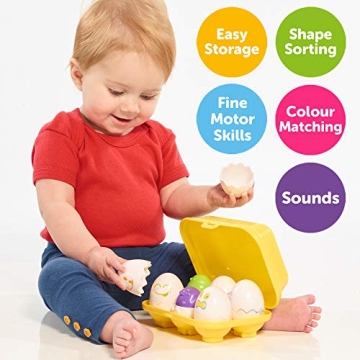 Toomies Hide Squeak Eggs Toddler Sensory Toy for Learning