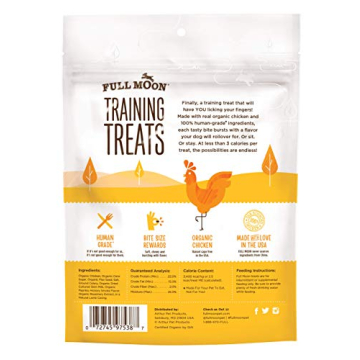 USDA Organic Chicken Dog Training Treats by Full Moon