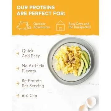 READYWISE - Simple Kitchen, Powdered Eggs, 72 Servings, Emergency Food Supply, Dehydrated Food, Baking Supplies, Camping Meals, Survival Food, 10 Can Egg Powder, Dehydrated Eggs Powder