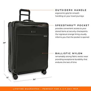 Briggs & Riley Baseline Spinners, Black, 29-inch Large Expandable