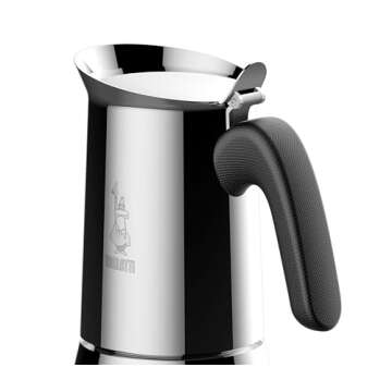 Bialetti Cafetière Venus 6tz Moka Pot – 6 Cup Silver Elegance | Perfect for Home Coffee Enthusias...