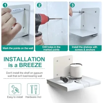 Eapele Floating Book Shelves - Stylish Space-Saving Solution