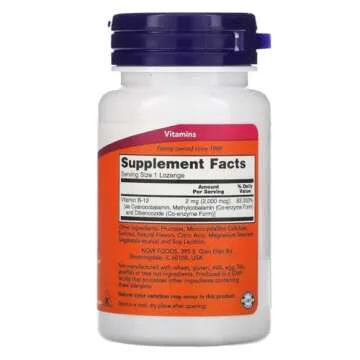 NOW Foods B-12 2000 mcg - Energy & Nervous System Health - 100 Lozenges