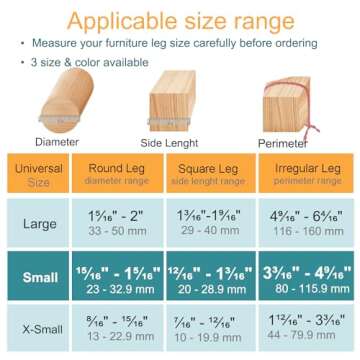 32pcs Chair Leg Floor Protectors,Bar stools Leg Protectors Caps,Dining Room Table Chair Leg Protecto...