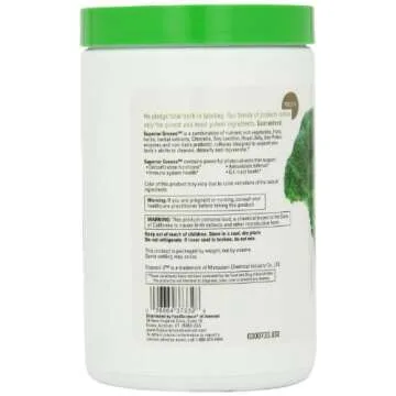 FoodScience of Vermont Superior Greens, Dietary Supplement Drink Mix to Support Detoxification and Digestion, 60 Servings
