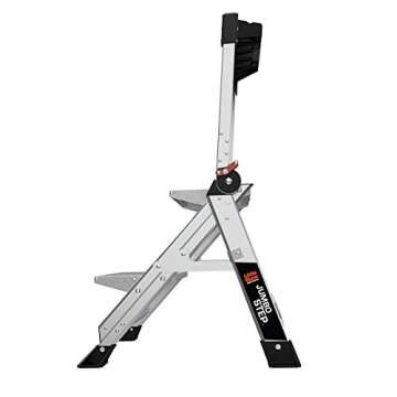 Little Giant Ladders, Jumbo Step, 2-Step, 2 foot, Step Stool, Aluminum, Type 1AA, 375 lbs weight rat...