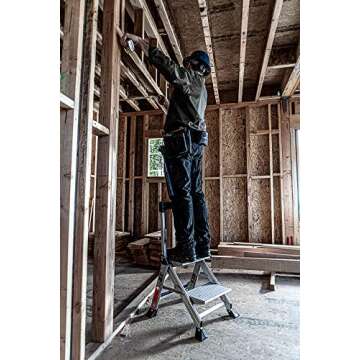 Little Giant Ladders, Jumbo Step, 2-Step, 2 foot, Step Stool, Aluminum, Type 1AA, 375 lbs weight rating, (11902), Silver