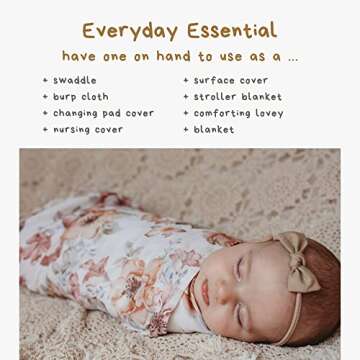 Mini Wander Muslin Swaddle Blanket – Sunset Floral Design