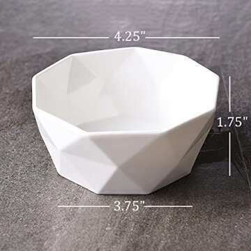 Kingrol 8 Pack Dessert Bowls Porcelain Ramekins, 8 Ounce White Ceramic Serving Bowls - Dishwasher Microwave Safe - for Ice Cream, Dessert, Small Side Dishes, Salad, Fruit, Dip (White)