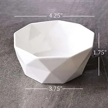 Kingrol 8 Pack Dessert Bowls Porcelain Ramekins, 8 Ounce White Ceramic Serving Bowls - Dishwasher Microwave Safe - for Ice Cream, Dessert, Small Side Dishes, Salad, Fruit, Dip (White)