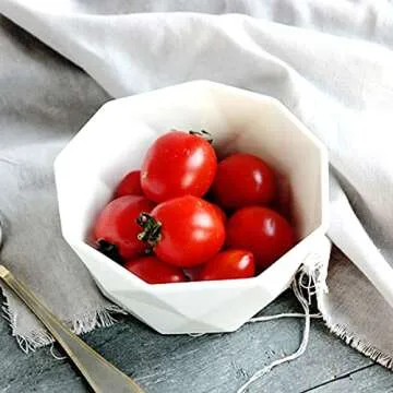 Kingrol 8 Pack Dessert Bowls Porcelain Ramekins, 8 Ounce White Ceramic Serving Bowls - Dishwasher Microwave Safe - for Ice Cream, Dessert, Small Side Dishes, Salad, Fruit, Dip (White)