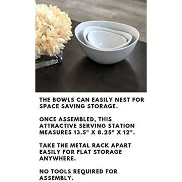 Elegant 3 Tier Serving Bowl Set for Any Occasion