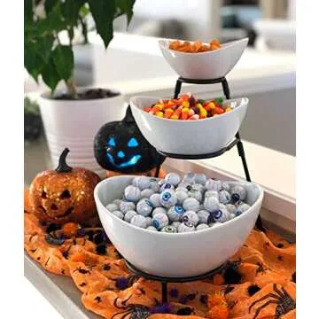 Elegant 3 Tier Serving Bowl Set for Any Occasion