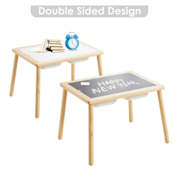 Beright Kids Table Sensory Play Table with Storage Bins