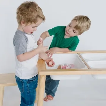 Beright Kids Table Sensory Play Table with Storage Bins