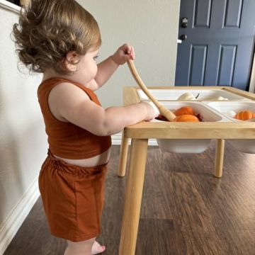 Beright Kids Table Sensory Play Table with Storage Bins