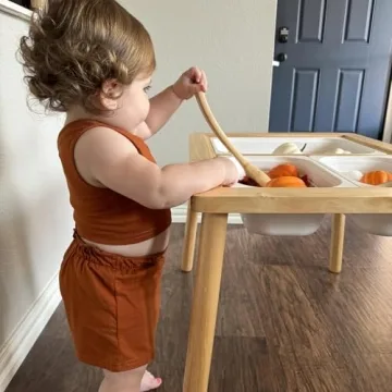 Beright Kids Table Sensory Play Table with Storage Bins