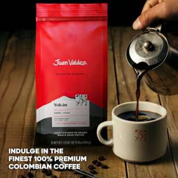 Juan Valdez Volcan Ground Coffee, Dark Roast - Colombian Premium Quality