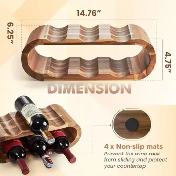 BLUEWEST Wooden Wine Rack for Home Décor and Gifts