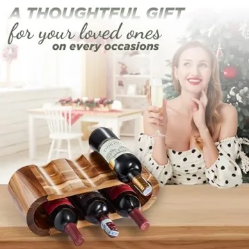 BLUEWEST Wooden Wine Rack for Home Décor and Gifts