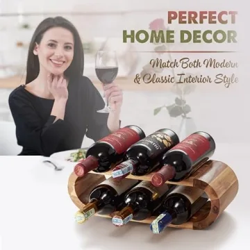 BLUEWEST Wooden Wine Rack for Home Décor and Gifts