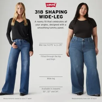 Levi's 318 Women's Shaping Wide-Leg Jeans for Every Occasion