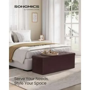Upgrade Your Space with SONGMICS Folding Storage Ottoman