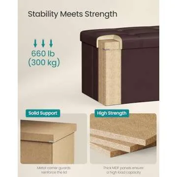 Upgrade Your Space with SONGMICS Folding Storage Ottoman