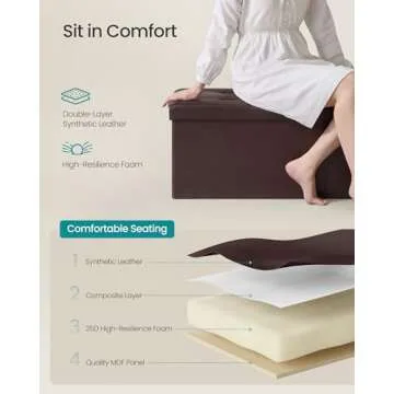 Upgrade Your Space with SONGMICS Folding Storage Ottoman