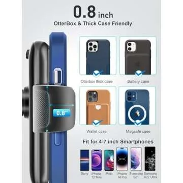 TOPGO Cup Phone Holder for Car [2025 Upgraded Ultra-Sturdy & Non-Shaking] Car Phone Mount with Adjustable Long Gooseneck Cell Phone Automobile Cradles for iPhone 16 Pro Max and More Smartphone - Black