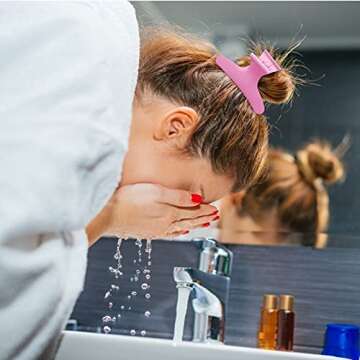 Ondder 12 Pack PInk Butterfly Hair Clamps Clips Hair Claw Clips Pro Salon Clip for Styling, Sectioning, Cutting, Coloring Hair Clips Hairdressing Salon Tool Hair Accessories for Women Girls