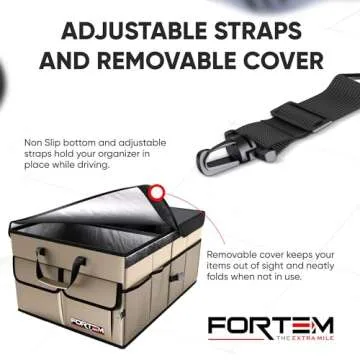 FORTEM Trunk Organizer for Ultimate Car Organization