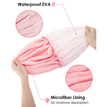 Auban Shower Cap for All Hair Types Waterproof & Stylish