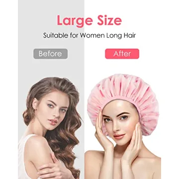 Auban Shower Cap for All Hair Types Waterproof & Stylish