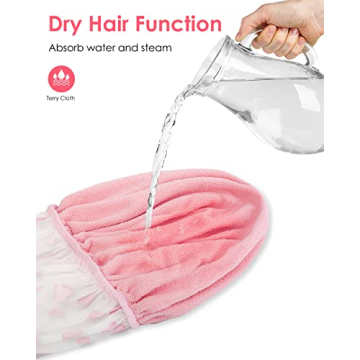 Auban Shower Cap for All Hair Types Waterproof & Stylish