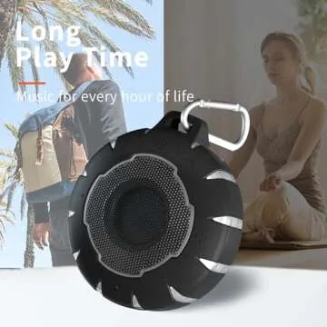 HEYSONG Waterproof Shower Bluetooth Speaker, Durable Portable Speaker with HD Sound, Wireless Outdoor Speaker for Pool, Beach, Kayaking, Great Gift for All Ages