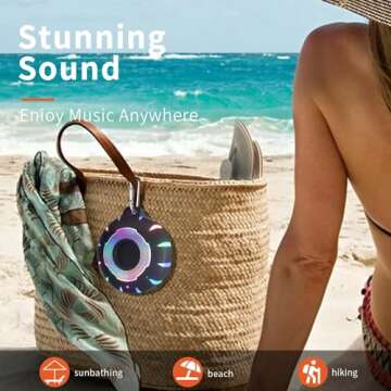 HEYSONG Waterproof Shower Bluetooth Speaker, Durable Portable Speaker with HD Sound, Wireless Outdoor Speaker for Pool, Beach, Kayaking, Great Gift for All Ages