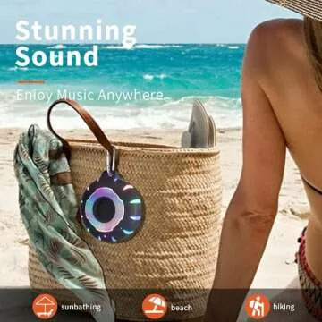 HEYSONG Waterproof Shower Bluetooth Speaker, Durable Portable Speaker with HD Sound, Wireless Outdoor Speaker for Pool, Beach, Kayaking, Great Gift for All Ages