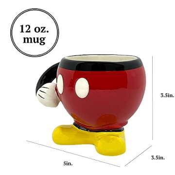 Disney Mickey Mouse Red Drinking Mug with Arm