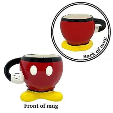 Disney Mickey Mouse Red Drinking Mug with Arm