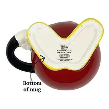 Disney Mickey Mouse Red Drinking Mug with Arm