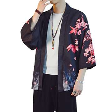 Stylish PRIJOUHE Lightweight Kimono Jacket for Summer