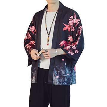 Stylish PRIJOUHE Lightweight Kimono Jacket for Summer
