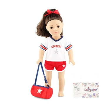 Emily Rose 18 Inch Doll Cheer Practice Uniform Gift Set with Accessories