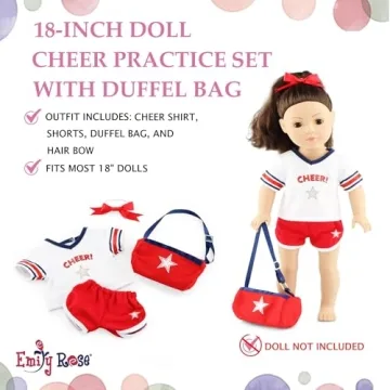 Emily Rose 18 Inch Doll Cheer Outfit Gift Set