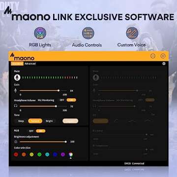 MAONO Gaming Microphone for PC, PS5, PS4, Computer, USB Condenser Mic with Quick Mute, Programmable RGB Lights, Gain, Monitoring for Streaming, Podcast, Twitch, YouTube, Discord, DM30 RGB White