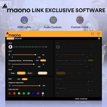 MAONO Gaming Microphone for PC, PS5, PS4, Computer, USB Condenser Mic with Quick Mute, Programmable RGB Lights, Gain, Monitoring for Streaming, Podcast, Twitch, YouTube, Discord, DM30 RGB White