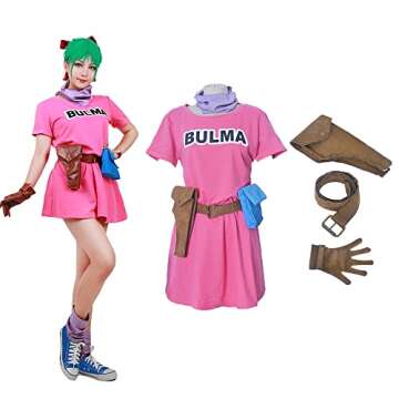 miccostumes Women's Pink Anime Cosplay Dress with Accessories