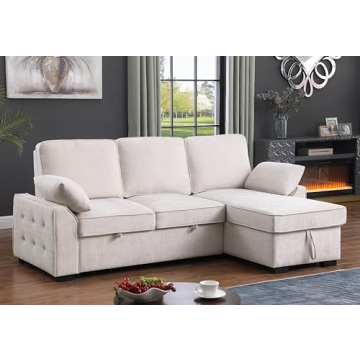 Versatile L-Shaped Sleeper Sofa with USB Ports