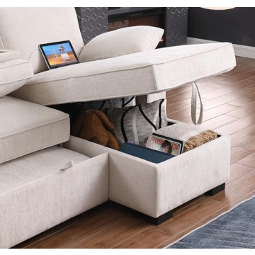 Versatile L-Shaped Sleeper Sofa with USB Ports